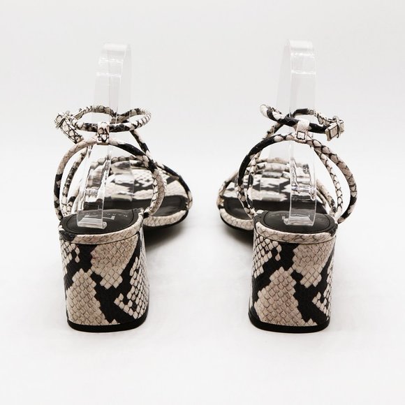 Marc Fisher LTD Nakita Strappy Sandals 9.5 Python Snake Leather Minimalist $150 - Picture 5 of 15